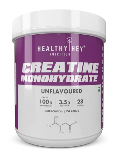 HealthyHey Sports Creatine Monohydrate | CreaPure | 33 Servings | Muscle Building | Unflavoured