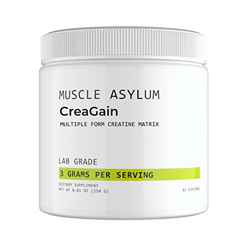 Muscle Asylum CreaGain Creatine Powder | 3g per Scoop | Muscle Growth and Recovery