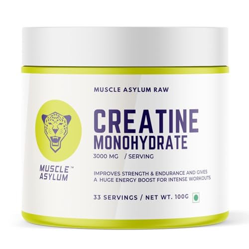 Muscle Asylum Micronised Creatine Monohydrate | 33 Servings | Muscle Strength | Unflavoured