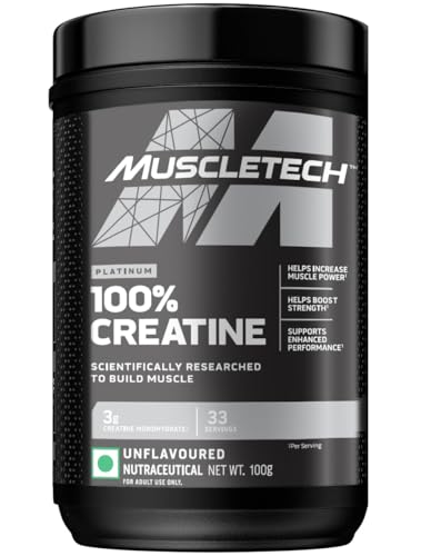 MuscleTech Platinum 100% Creatine | 5g per Scoop | Micronised | Muscle Strength | Unflavoured
