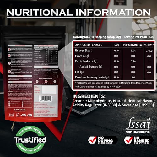 Nakpro Micronised Creatine Monohydrate | Muscle Strength and Endurance | Unflavoured