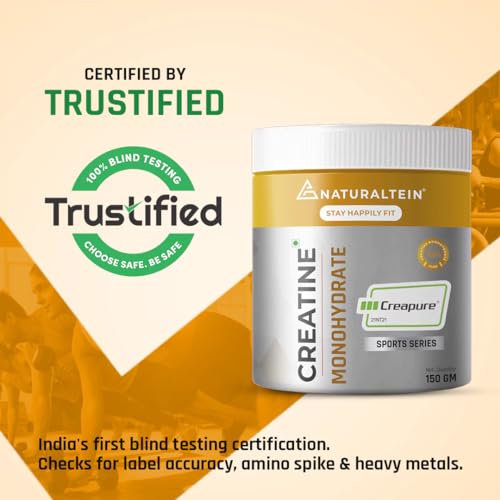 NATURALTEIN Creatine Monohydrate | Creapure| Vegan | 150g | Unflavoured