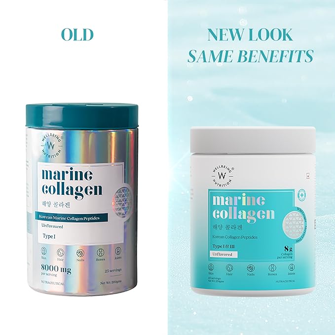 Wellbeing Nutrition Pure Korean Marine Collagen Powder | Skin | Hair and Nails | 200g