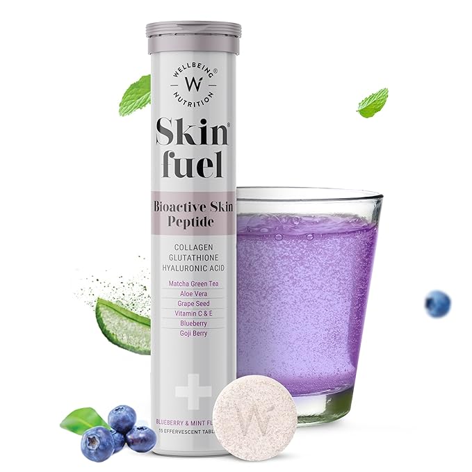 Wellbeing Nutrition Skin Fuel | L-Glutathione | Collagen | Hyaluronic Acid | Glowing Skin