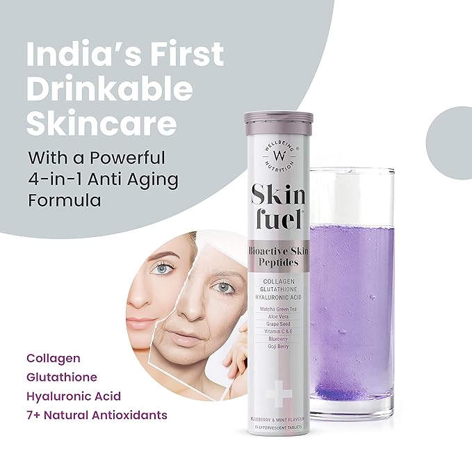 Wellbeing Nutrition Skin Fuel | L-Glutathione | Collagen | Hyaluronic Acid | Skin Glow
