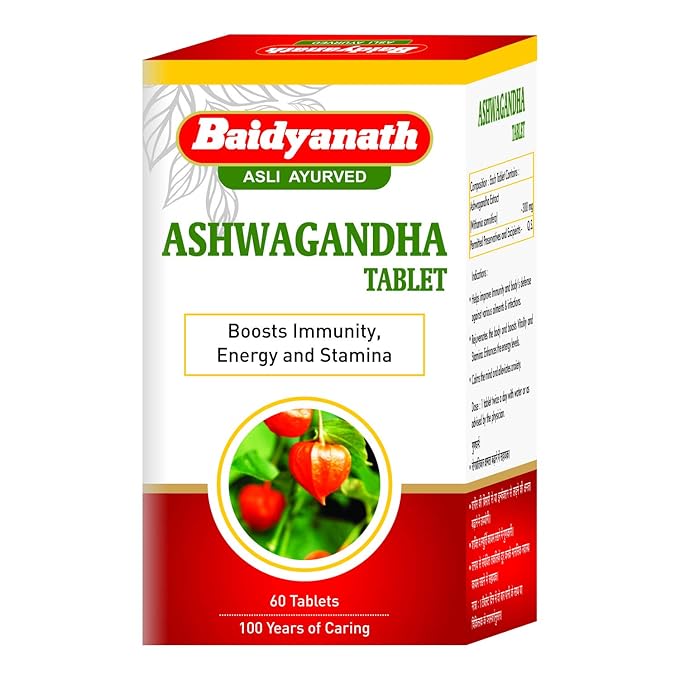 Baidyanath Ashwagandha Tablets | Immunity | Antioxidant | Rejuvenate | 60 Tablets