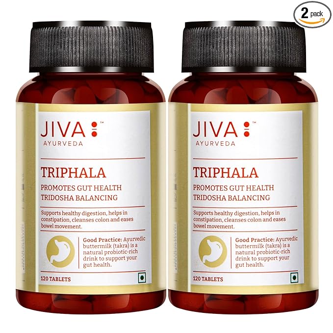 Jiva Triphala Tablets | Promotes Gut Health | Digestion and Constipation Relief