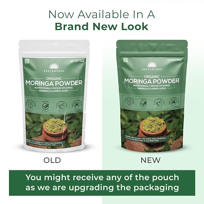 Saptamveda 100% Organic Moringa Leaf Powder | Immunity Booster | Multivitamin | Antioxidant