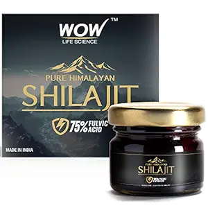 WOW Life Science Pure Himalayan Shilajit Resin | 75% Fulvic Acid | Power and Stamina
