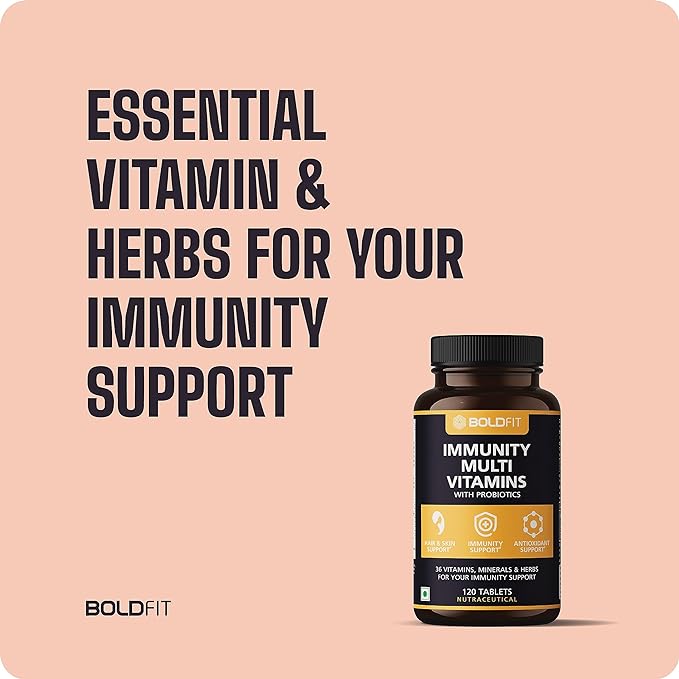 Boldfit Multivitamin | Probiotics | Immunity | Hair Growth and Skin | Men and Women