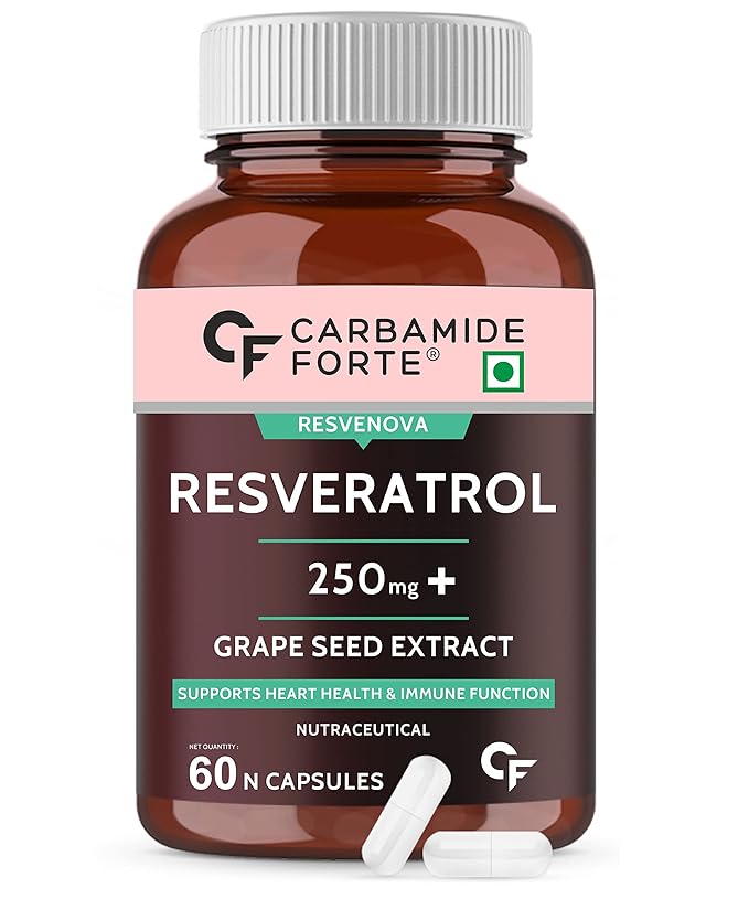 Carbamide Forte Resveratrol 250mg | Grape Seed Extract | Max Absorption | Antioxidant