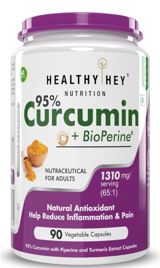 HealthyHey Curcumin + Bioperine 1310mg | Organic Turmeric