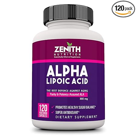 Zenith Nutrition Alpha Lipoic Acid | Antioxidant | Blood Sugar and Nerve Support