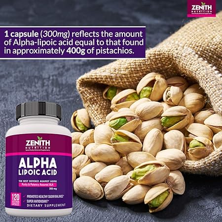 Zenith Nutrition Alpha Lipoic Acid | Antioxidant | Blood Sugar and Nerve Support