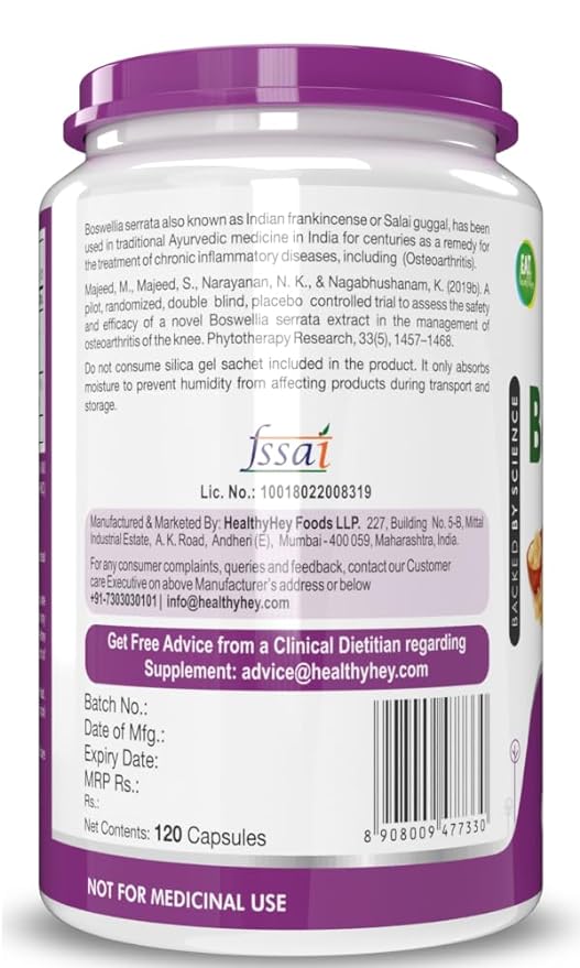 HealthyHey Boswellia Serrata Extract | Joint Health and Anti-Inflammation