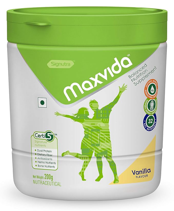 Maxvida Balanced Nutrition Supplement | Adults | Vanilla