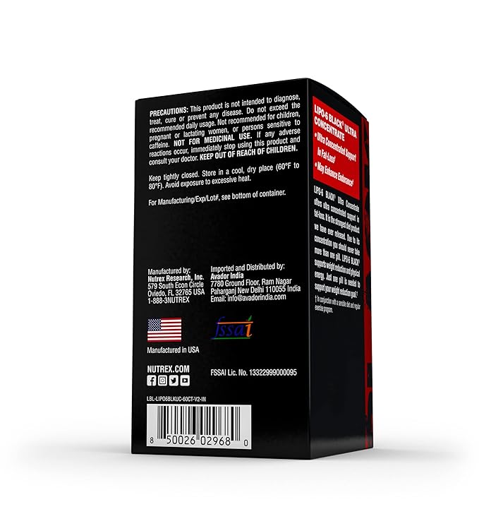 Nutrex Lipo-6 Black Ultra Concentrate | Intense Fat Lossules