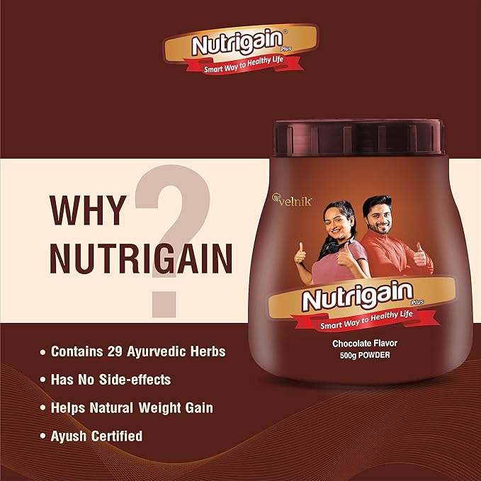Nutrigain Plus Ayurvedic Weight Gain Supplement | Chocolate