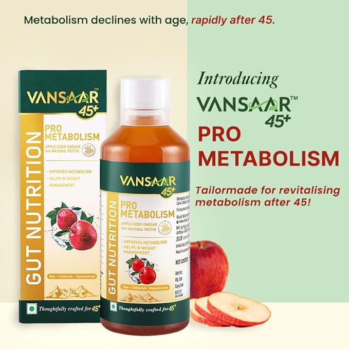Vansaar Metabolism Supplement | Prebiotic | Weight Management | ACV Unfiltered