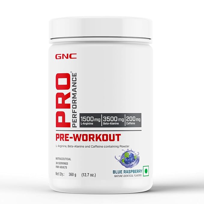 GNC Pro Performance Pre-Workout | 3500mg Beta-Alanine | 200mg Caffeine | Energy & Endurance | Blue Raspberry