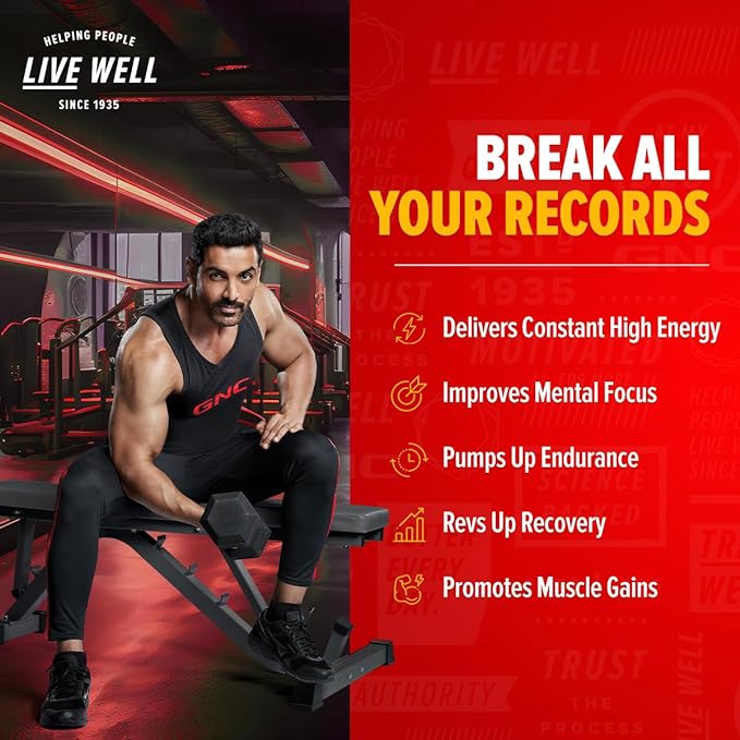 GNC Pro Performance Pre-Workout | 3500mg Beta-Alanine | 200mg Caffeine | Energy & Endurance | Lemon