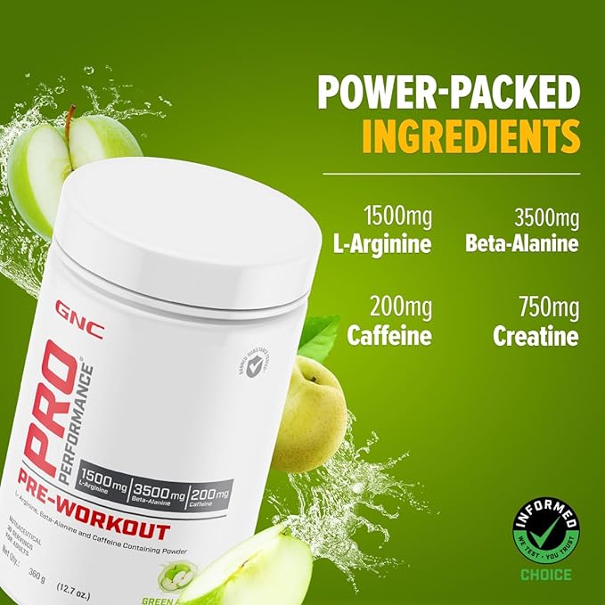 GNC Pro Performance Pre-Workout | 3500mg Beta-Alanine | 200mg Caffeine | Energy & Endurance | Blood Orange