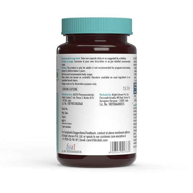 HealthKart Caffeine 200mg | Focus | Energy and Endurance | Pre Workout