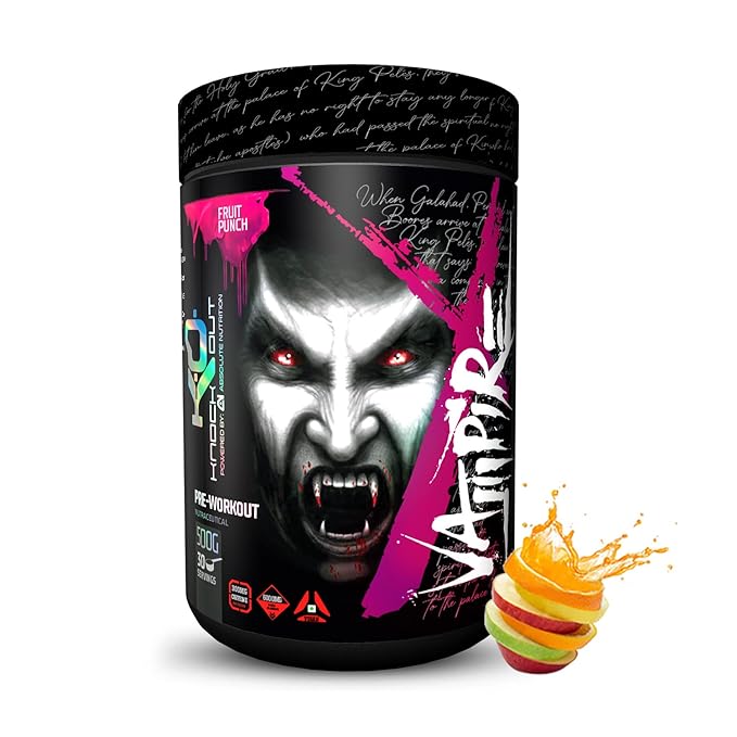 Knockout by Absolute Vampire Pre Workout | Caffeine | Energy and Endurance | Fruit Punch