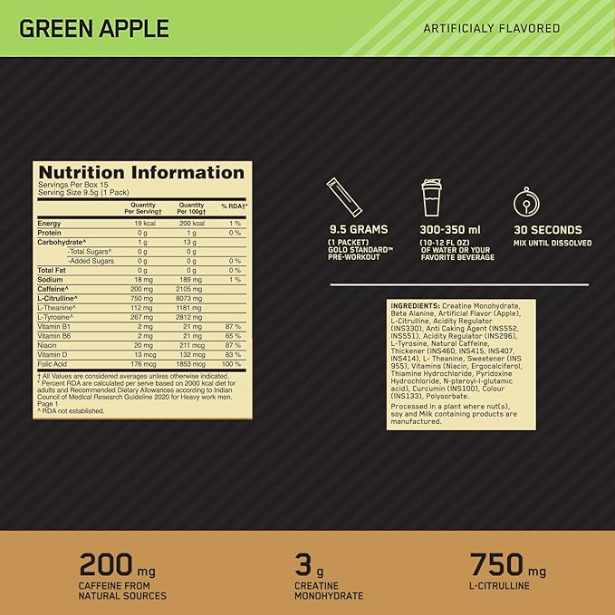 ON Gold Standard Pre-Workout | Creatine | Energy and Endurance | Performance