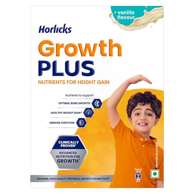 Horlicks Growth Plus Nutrients for Height Gain, Vanilla