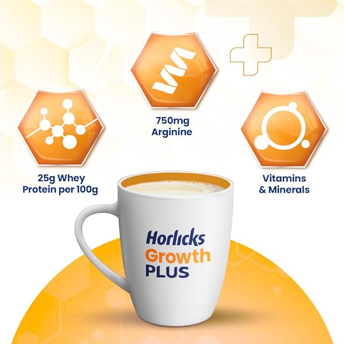 Horlicks Growth Plus Nutrients for Height Gain, Vanilla