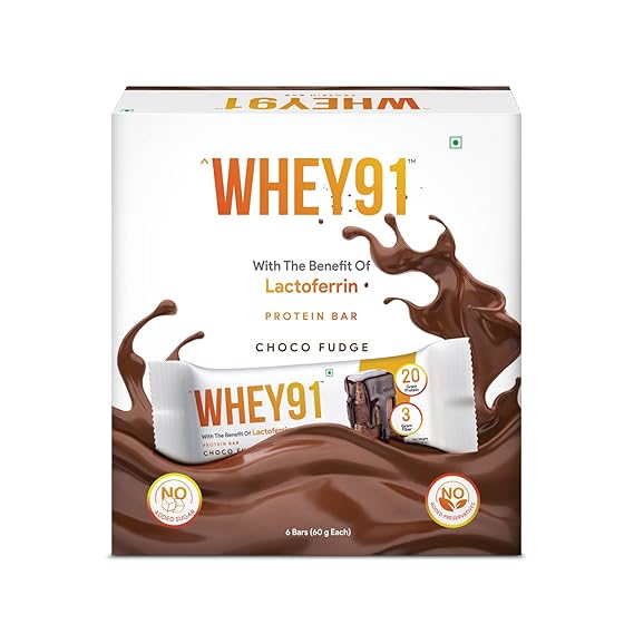 Whey91 Choco Fudge Protein Bar (Pack of 6)