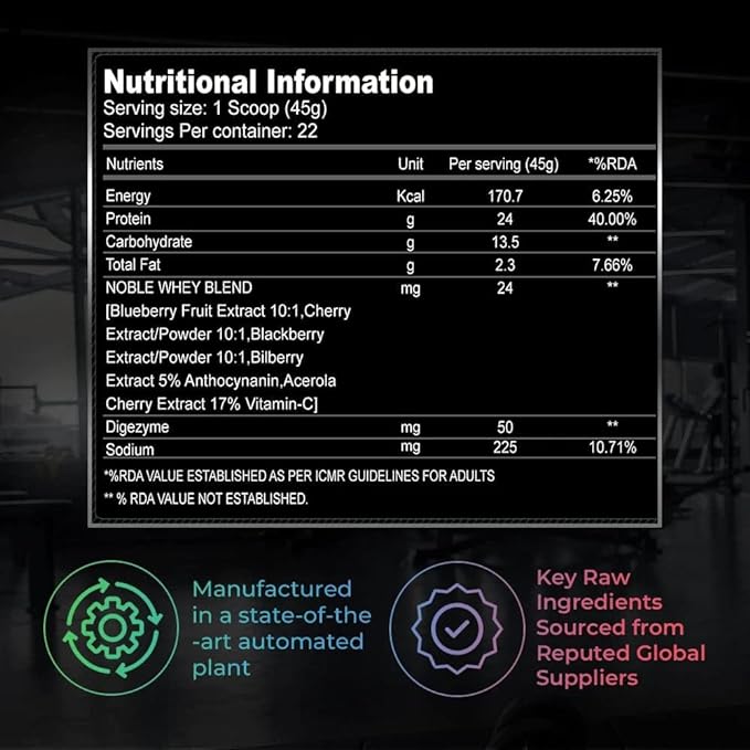 Absolute Nutrition Knockout Noble Whey Protein | Digestive Enzymes | Muscle Recovery