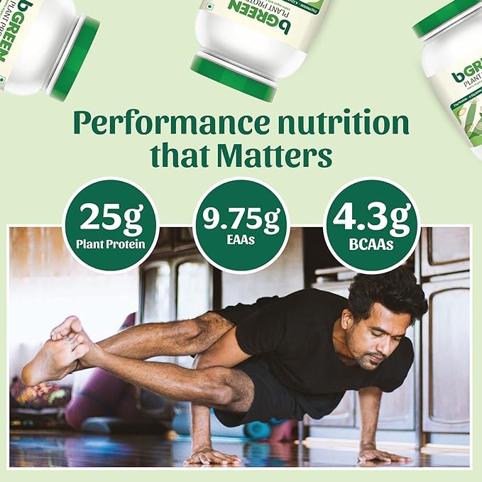 bGREEN by HealthKart Vegan Plant Protein | 25g Protein | Pea Protein Isolate | Pumpkin Seed | Antioxidant | Chocolate