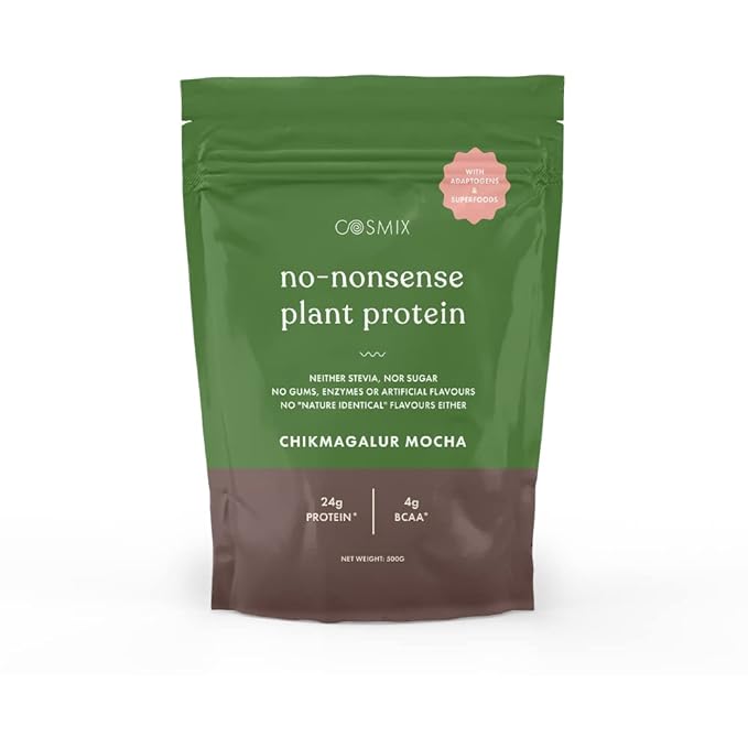Cosmix No Nonsense Organic Plant Protein | 24g Protein | Rice and Pea Isolate | Vegan | Gluten-Free