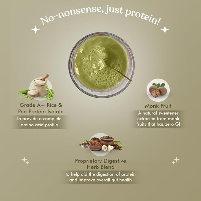 Cosmix No Nonsense Organic Plant Protein | 24g Protein | Rice and Pea Isolate | Vegan | Gluten-Free