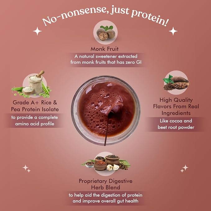 Cosmix No Nonsense Organic Plant Protein | 24g Protein | Rice and Pea Isolate | Vegan | Gluten-Free