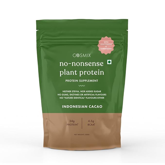 Cosmix No Nonsense Organic Plant Protein | 24g Protein | Rice and Pea Isolate | Vegan | Gluten-Free