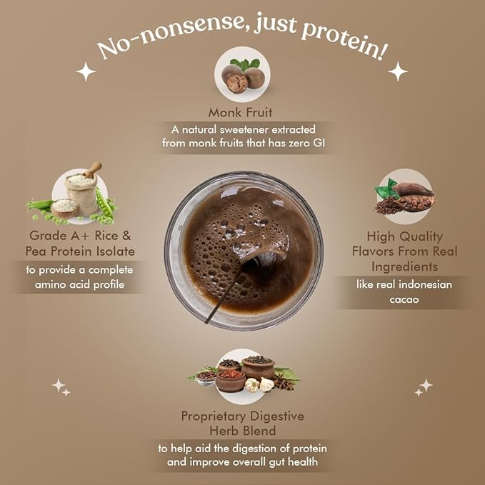 Cosmix No Nonsense Organic Plant Protein | 24g Protein | Rice and Pea Isolate | Vegan | Gluten-Free