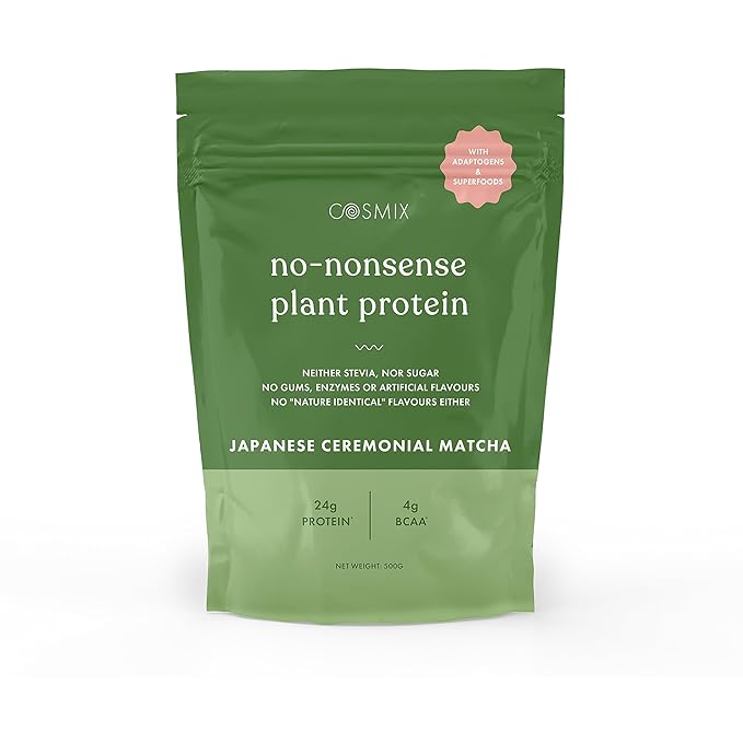 Cosmix No Nonsense Organic Plant Protein | 24g Protein | Rice and Pea Isolate | Vegan | Gluten-Free