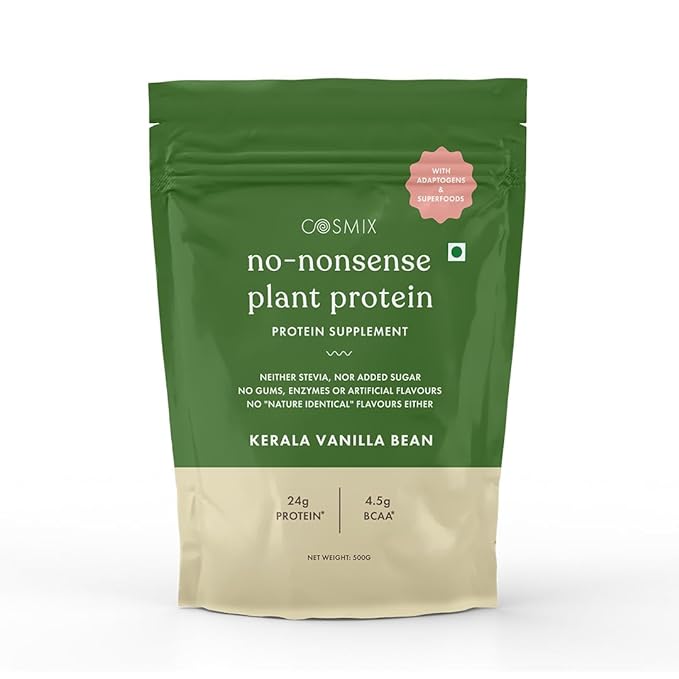 Cosmix No Nonsense Organic Plant Protein | 24g Protein | Rice and Pea Isolate | Vegan | Gluten-Free