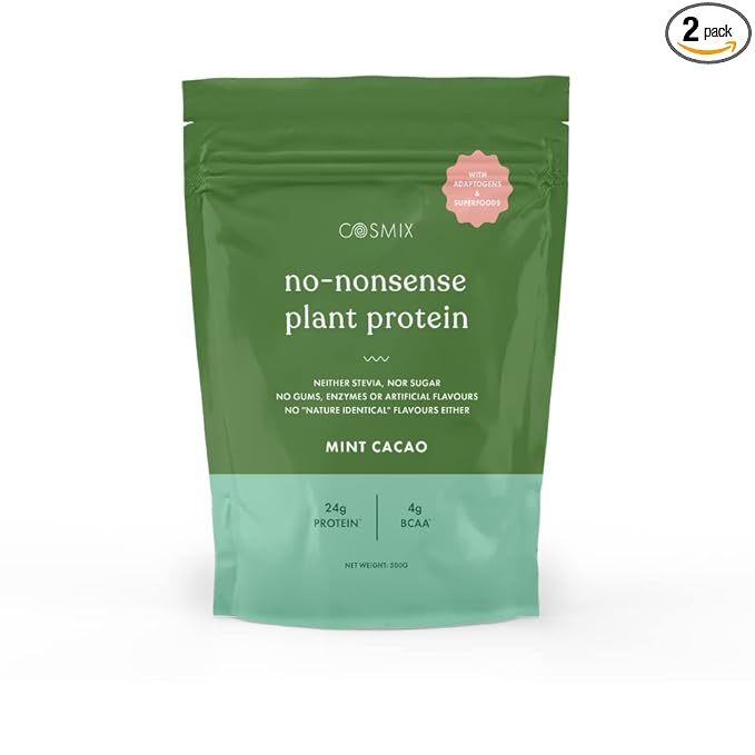 Cosmix No Nonsense Organic Plant Protein | 24g Protein | Rice and Pea Isolate | Vegan | Gluten-Free