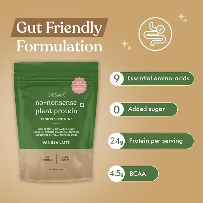 Cosmix No Nonsense Plant Protein Daily | Organic Pea and Rice Isolate | Vegan | Gluten-Free