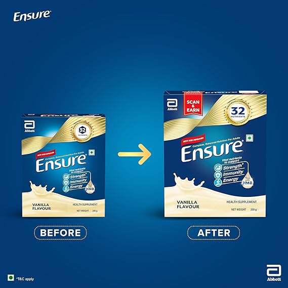 Ensure Complete Balanced Nutrition | High Protein | Immunity Boost | Vanilla