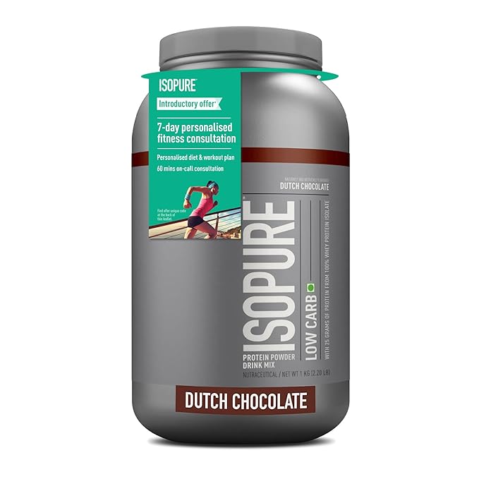 Isopure Low Carb 100% Whey Isolate | 25g Protein | Gluten-Free | Aspartame-Free | Dutch Chocolate
