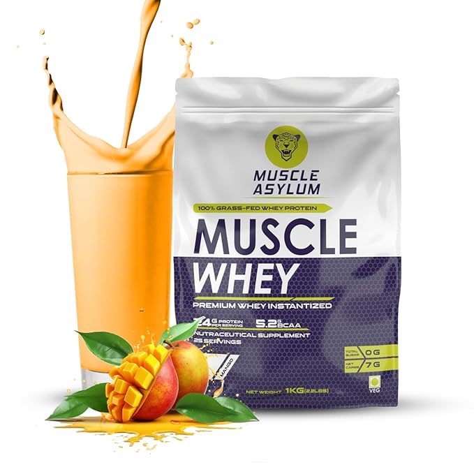 Muscle Asylum Whey 100% Protein | 24g Protein | 5.29g BCAA | Lean Muscle | Muscle Recovery
