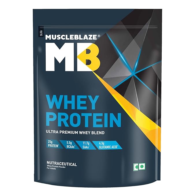 MuscleBlaze 100% Whey Protein | Ultra Premium Blend | Digestive Enzymes | Chocolate