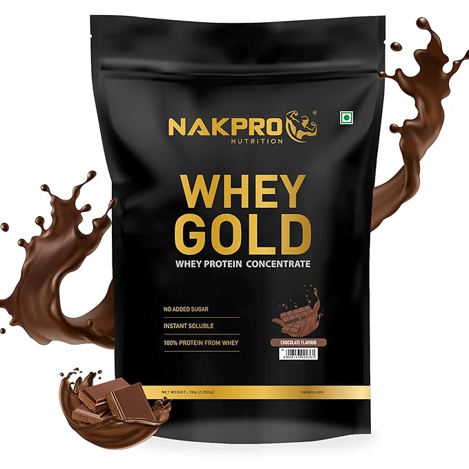 Nakpro Gold Whey Protein | Concentrate and Isolate | 25.5g Protein | Trustified Certified | Chocolate