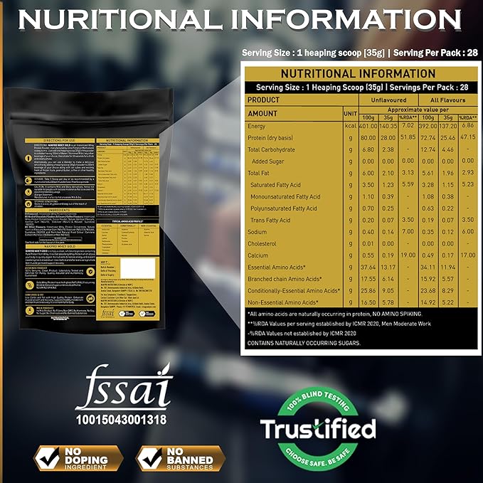 Nakpro Gold Whey Protein | Concentrate and Isolate | 25.5g Protein | Trustified Certified | Chocolate