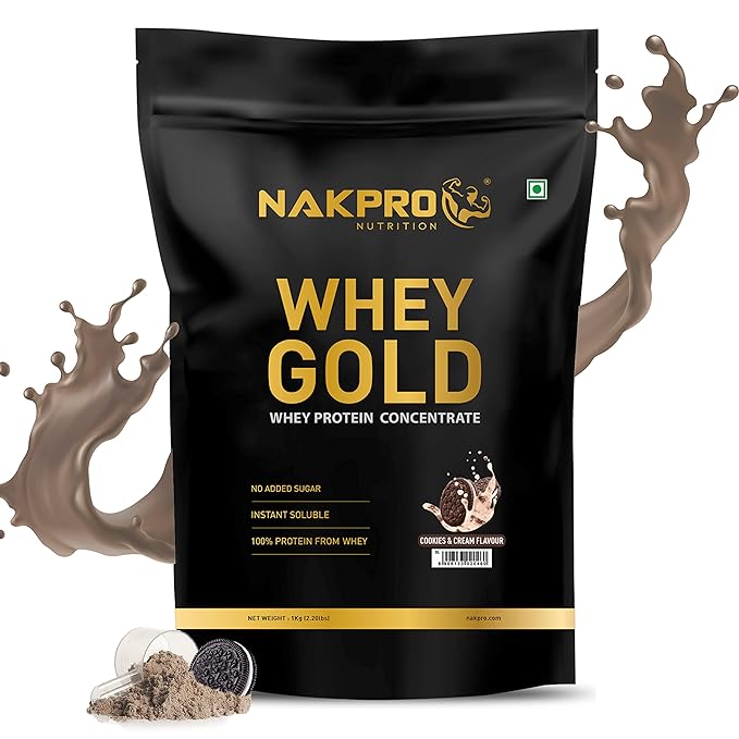 Nakpro Gold Whey Protein | Concentrate and Isolate | 25.5g Protein | Trustified Certified